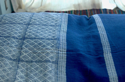 COTTON HAND PRINTED DUVET COVER